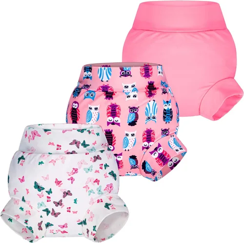 Vista 12 de BIG ELEPHANT - Pañales de natación para bebé, 3 unidades, ajustables, lavables, impermeables, reutilizables, para niños y niñas de 6 meses a 5 años