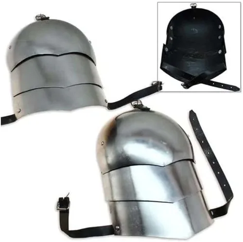 Vista 2 de AnNafi Medieval Hombreras Set Par de Armaduras de Acero al Carbono Tamaño Real Adulto Conjunto de Hombreras de Hombro de Brazo Traje de Cruzado