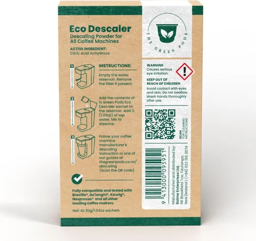 Vista 5 de Eco Descaler - Descalcificador de cafetera compatible con Nespresso, Keurig, Breville, DeLonghi y todos los demás, polvo descalcificador