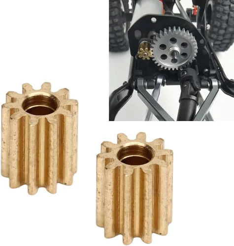 Vista 5 de Engranaje de motor cepillado para automóvil RC, reemplazo duradero de alta precisión, juego de engranajes de oruga RC a escala 1/24, 5 piezas