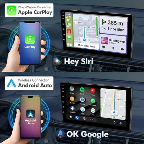 Vista 3 de Estéreo de coche Android 13 con pantalla táctil IPS de 9 pulgadas para Nissan Altima 2014-2018 con CarPlay inalámbrico y Android Auto 4+64GB Radio