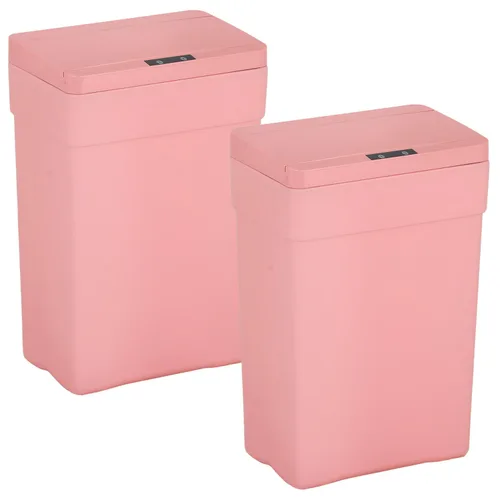 Vista 13 de BestOffice Bote de basura automático de 13 galones para cocina, sin contacto, de alta capacidad, con tapa, para dormitorio, baño, hogar, oficina, 50