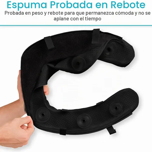 Vista 4 de Asiento de Inodoro Vive (Espuma Acolchada Suave) - Fácil de Limpiar, Acolchado Suave para Baño - Apto para Asientos Estándar y Alargados - Donut