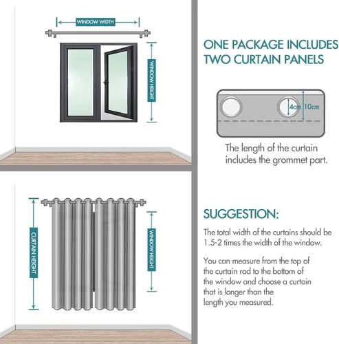 Vista 6 de Cortina de ventana moderna de plumas de pavo real cian para dormitorio, decoración de sala de estar, cortinas de oscurecimiento para el hogar