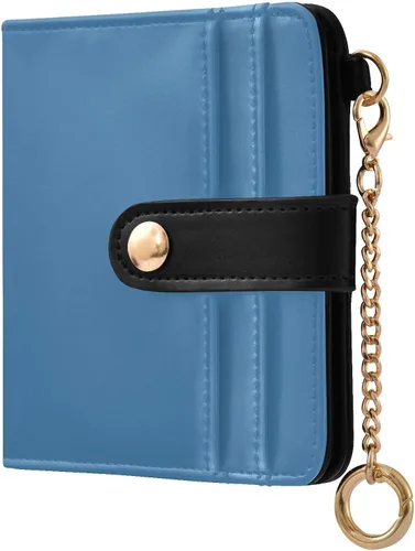 Vista 12 de Sinestour Black print Small Wallet for Women RFID Blocking Leather Bifold Small Purse with ID Window Card Holder Zipper Coin Pocket, Compact Credit