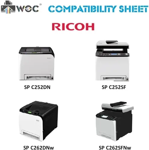 Vista 4 de WOC Compatible Toner Cartridge Replacement for Ricoh 407653 / Type SP C252HA (Black) for Use in SP C252 / SP C262