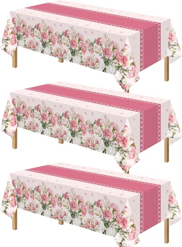 Vista 9 de Kelool Decoraciones del 250 aniversario de Estados Unidos, paquete de 3 manteles patrióticos de 54 x 108 pulgadas, mantel rectangular desechable