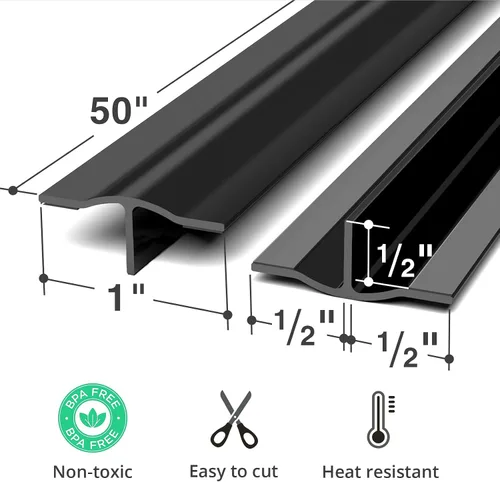 Vista 4 de Cubierta de Silicona para Huecos de Estufa X-Protector – Protector de 50" x 1" Entre Estufa y Mostrador – Relleno Autoadhesivo Premium para Huecos