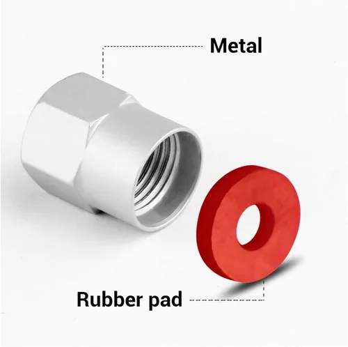 Vista 3 de 4 tapas de metal para válvulas de neumáticos de automóvil, accesorios compatibles con (plata larga)