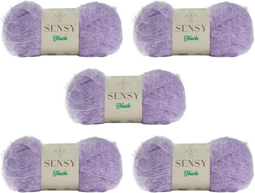 Vista 27 de Sensy Touch - Ovillo de lana, 3.5 onzas, 268 yardas, calibre 3 claro (blanco)