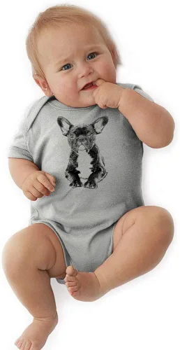 Vista 2 de Indigo Legend Body unisex de bulldog francés para bebé, ropa