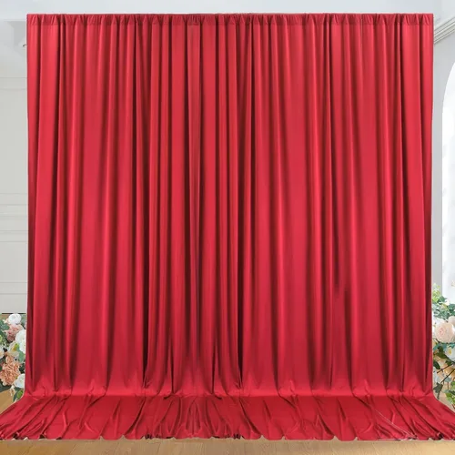 Vista 70 de Cortinas de fondo negras negras sin arrugas para fiestas, cortinas de tela gruesa para telón de fondo de fotos para cumpleaños, bodas, baby shower