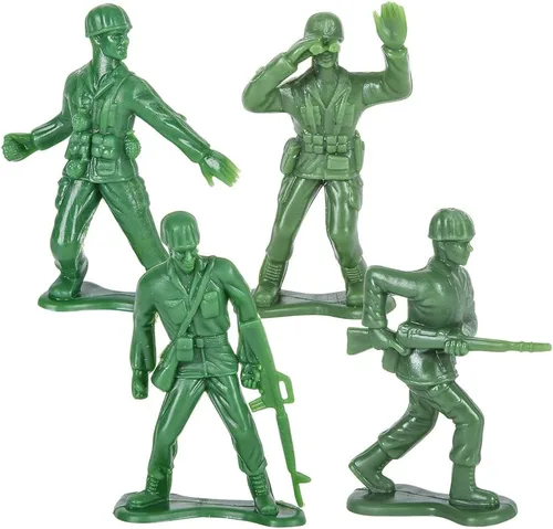 Vista 2 de Rhode Island Novelty Juego de 8 figuras surtidas para hombres del ejército de 4 pulgadas