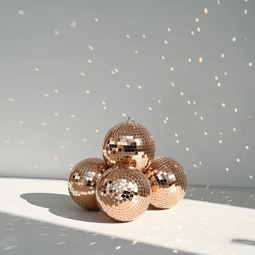 Vista 20 de Yescom Juego de 8 bolas de discoteca de 7/12/16/20/24 pulgadas, bolas de espejo surtidas, decoración de vidrio para colgar para fiestas de los años