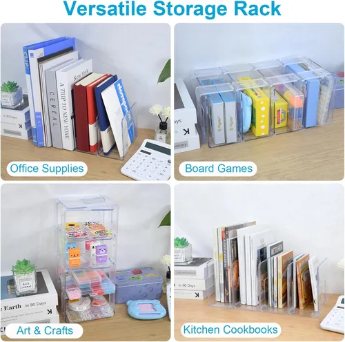 Vista 7 de Marte Vanci Clasificador de archivos de acrílico transparente, organizador de bolso de acrílico, soporte resistente para revistas, organizador