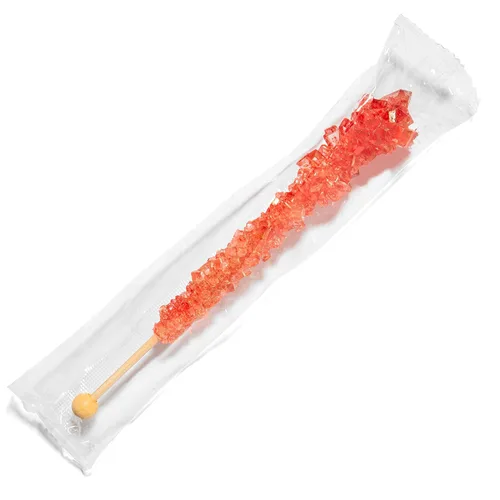 Vista 3 de Candy Envy - Palitos de azúcar Red Rock Candy - Sabor a fresa - 12 Indiv. envueltos