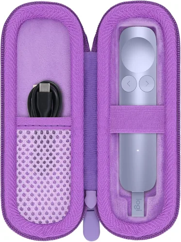 Vista 10 de co2CREA - Carcasa rígida para Logitech Spotlight 2/1 con mando a distancia, color negro Presenter Clicker Compatible, Travel Protective Storage