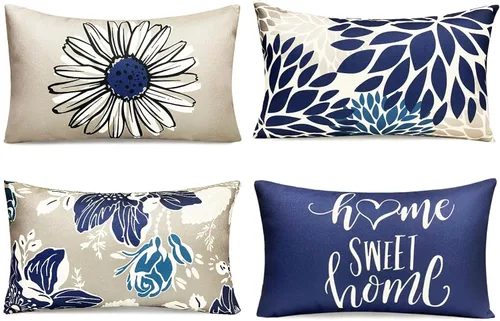 Vista 30 de Juego de 4 fundas de almohada decorativas de 16 x 16 pulgadas, color azul aguamarina, fundas de almohada para sofá, cama, sala de estar, fundas