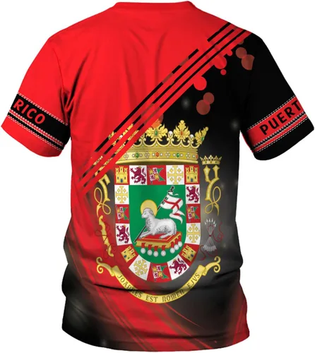 Vista 4 de Camisa personalizada con nombre de Puerto Rico, camisas personalizadas para hombres y mujeres, camiseta con la bandera de Puerto Rico 3