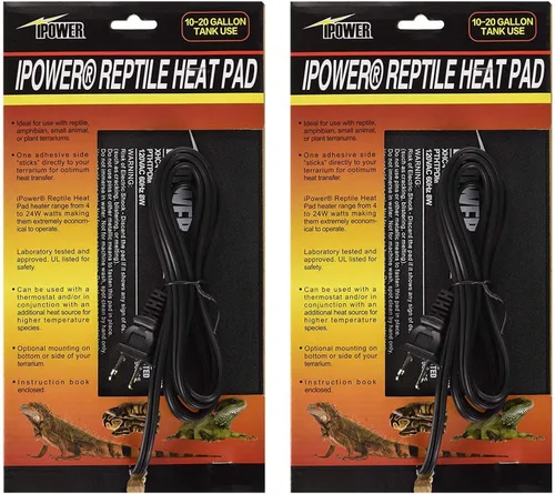 Vista 8 de iPower Almohadilla de Calor para Reptiles de 6 x 8 Pulgadas, 8 W, Calentador de Terrario Debajo del Tanque, Alfombrilla Calefactora para Tortuga
