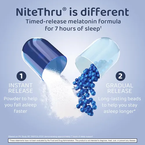 Vista 2 de Advanced Sleep Aid - Suplemento dietético de melatonina, cápsulas de 10 mg, 60