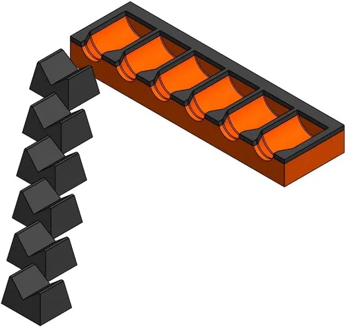 Vista 10 de MagAttach Organizadores de Extensión de Dados (1/2", Negro/Negro)