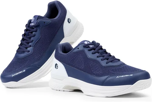 Vista 6 de FitVille Wide Pickleball Shoes for Men Tennis Shoes Sneakers for All Court Racquetball Athletic Shoes for Racquet Sport Arch Support & Wide Toe Box