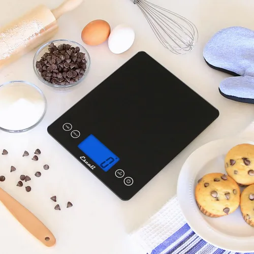 Vista 6 de Escali 2210IB ArtiXL Báscula de Cocina Digital de Vidrio Extra-Grande con Pantalla LCD, Mide Ingredientes Líquidos y Secos, Función de Tara