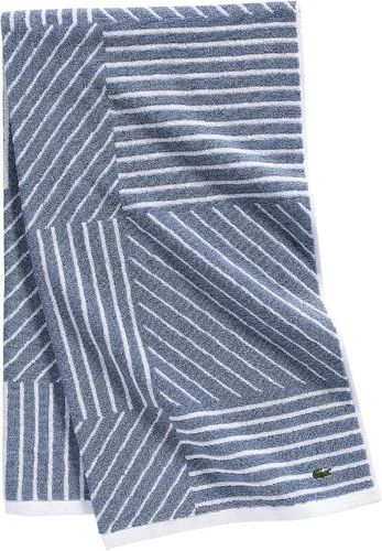 Vista 13 de Lacoste Guethary - Toalla de baño 100% algodón a rayas, aloe, 30 x 54