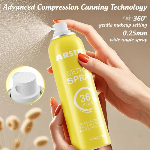 Vista 7 de Spray Fijador para Maquillaje de Larga Duración para hasta 36HR de Uso Vitamina C Rocío Facial Ultrafino con Efecto Luminoso Hidratante y Calmante