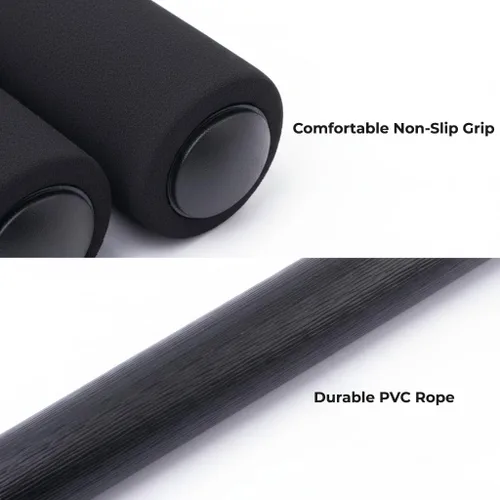 Vista 7 de Cuerda de Saltar para Fitness – Cuerda de Ejercicio de PVC Ajustable con Diseño Sin Enredos y Cómodas Asas de Espuma, Ideal para Cardio