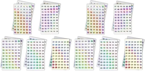 Vista 8 de 2 juegos de pegatinas numéricas (número 1-300), pegatinas holográficas autoadhesivas para organizar botellas de esmalte de uñas/palitos de muestra
