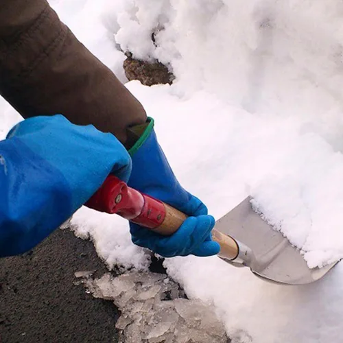 Vista 6 de SHOWA TEMRES 282 - Guantes de trabajo de invierno aislados impermeables con revestimiento de poliuretano, forro de mezcla de nylon, talla mediana