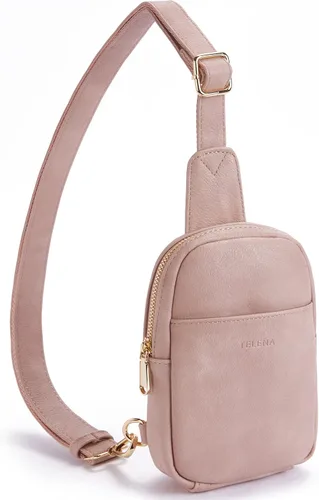 Vista 24 de Bolsos cruzados de Telena para mujer, bolso de piel para mujer, bolso cruzado de bandolera para mujer, bolso de viaje 0-marrón moca