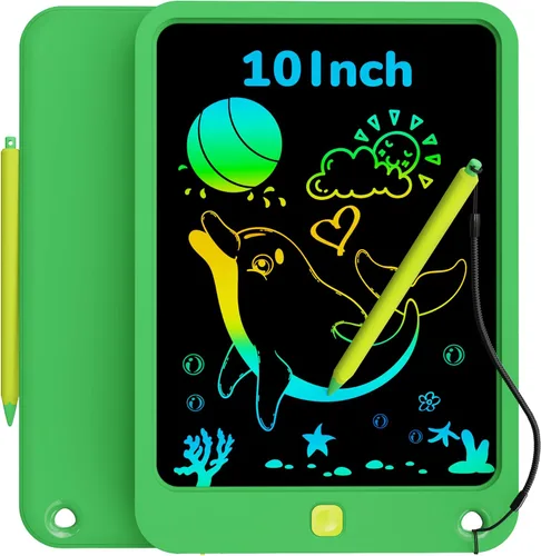 Vista 12 de KOKODI Tableta de escritura LCD para niños de 10 pulgadas, juguetes para niños y niñas de 3, 4, 5, 6, 7, 8 años, tablero de garabatos colorido