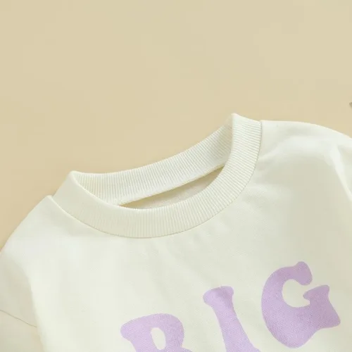 Vista 4 de Big BrotherSister Little BrotherSister Matching Outfits Infant Toddler Baby Girl Boy Sweatshirt RomperShirt Top