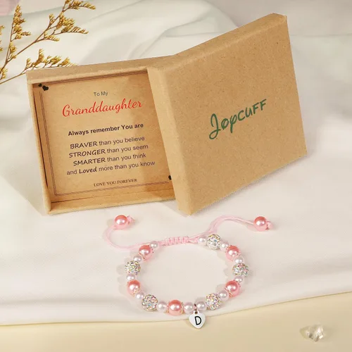 Vista 7 de JoycuFF Pulseras con dije de corazón para niñas, adolescentes, niñas, cumpleaños, Navidad, regalos para el día de San Valentín para hija, nieta