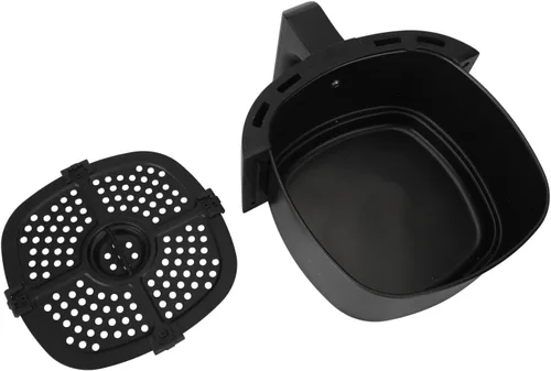 Vista 5 de Freidora de aire compacta de 2.2 cuartos de galón, antiadherente, cesta apta para lavavajillas, 1150 W, color negro