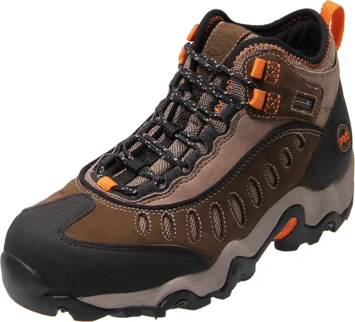 Vista 8 de Timberland PRO Mudslinger Mid - Tenis de moda impermeables con cordones para hombre Marrón Nubuck