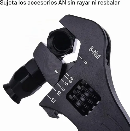 Vista 4 de EVIL ENERGY Llave ajustable para manguera de montaje AN 3AN-12AN de aluminio negro