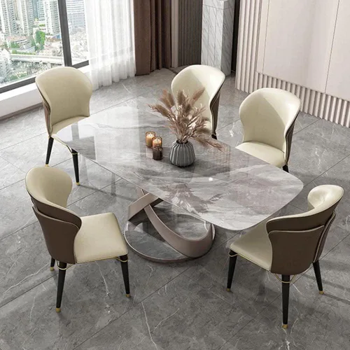 Vista 4 de LITFAD Juego de sillas de comedor modernas con patas de madera para 2 sillas de restaurante, 2 sillas beige