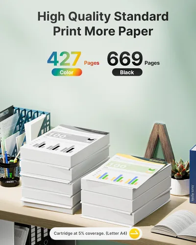Vista 2 de 65XL 65 Cartuchos de tinta negro/combo tricolor (paquete de 2) para tinta HP Ink 65 65 XL para impresoras HP 3755 3772 3752, Deskjet 2622 2680