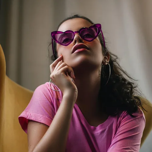 Vista 6 de Juego de 10 lentes de sol rosarosa intensorojo para mujer, lentes de sol retro de moda para fiesta