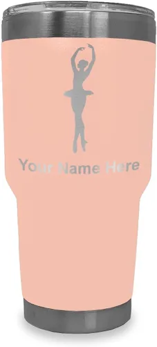 Vista 19 de LaserGram Vaso aislado al vacío de 20 onzas, bailarina de ballet, grabado personalizado incluido (negro)