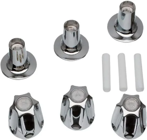 Vista 2 de DANCO Kit de molduras de remodelación de 3 manijas para bañera y ducha para Price Pfister Verve, 3 asas, níquel cepillado, 1 paquete (81429)
