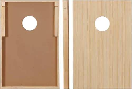 Vista 8 de JupiterForce Juego de cornhole portátil para juegos al aire libre, tableros de cornhole de madera maciza regulables con bolsa de transporte, 8