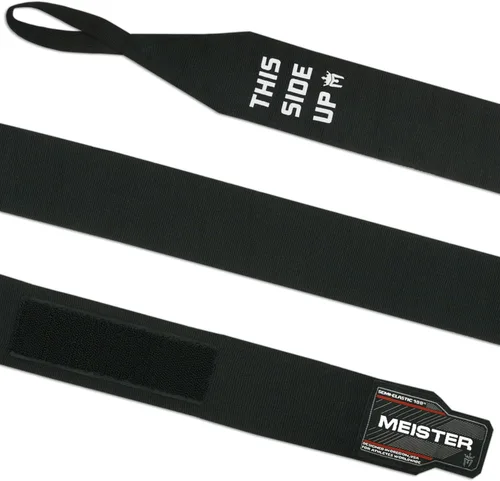 Vista 2 de Meister Junior - Vendas de algodón elástico para MMA y boxeo, 108" (1 par). Negro