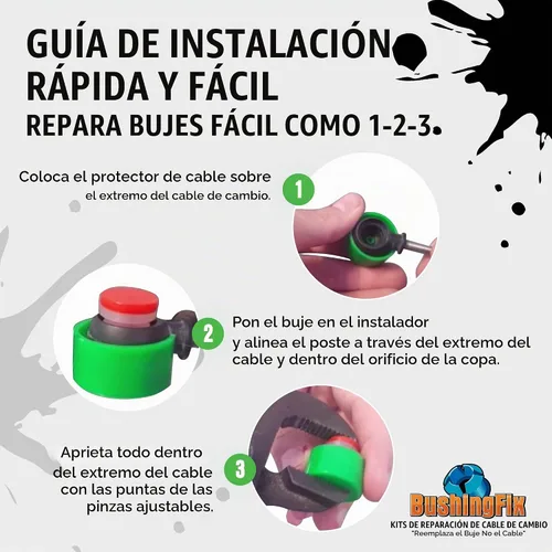 Vista 6 de BushingFix UP1Kit Kit de reparación de cable de cambio de transmisión, kit de cable de cambio para Ford, Chevy, Buick y más, buje de repuesto