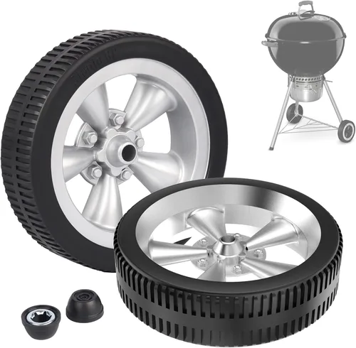 Vista 8 de 3" Locking Caster Wheels for Ninja XSKUNSTAND Outdoor Stand, 4 Pack Direct Replacement Wheel with Brake for Ninja Woodfire Grill Stand & Pizza