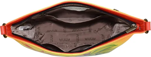 Vista 3 de Anna by Anuschka Womens Hand Painted Genuine Leather Shoulder Hobo